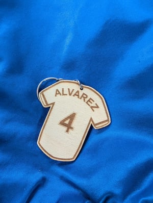 Image of NY Mets Themed Jersey Keychains