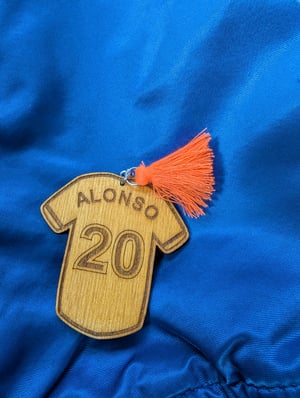 Image of NY Mets Themed Jersey Keychains