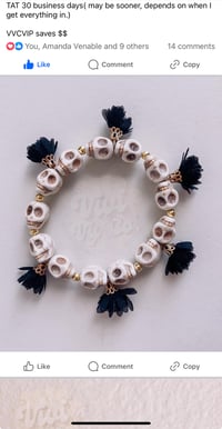 Image 2 of MTO Adult Boho Skelly Bracelet- Custom REP listing