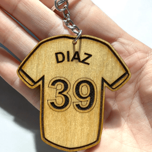 Image of NY Mets Themed Jersey Keychains