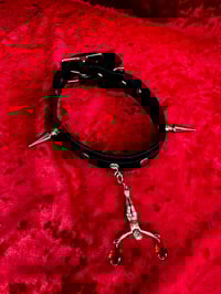 Image 1 of Upsidedown Studded Crucifix Choker