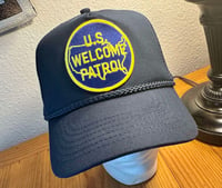 Image 2 of U.S. WELCOME PATROL ~ BLUE TRUCKER HAT