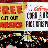 Image 4 of Big Bone (The Cannibal) - Kelloggs Corn Flakes mask (1950s) - Original Store Display sign