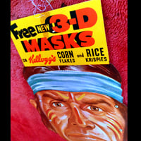 Image 3 of Tomahawk - Kelloggs Corn Flakes mask (1954) - Original Store Display Sign