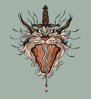 SHARP TONGUED TABBY Print