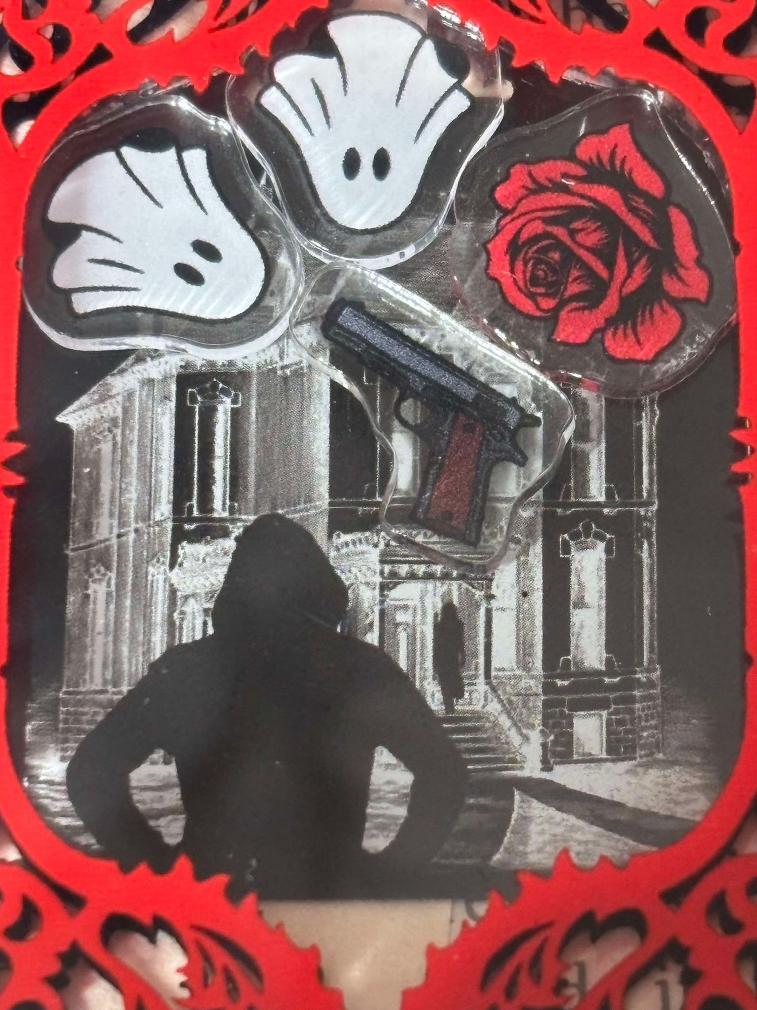 Image of Officially licensed haunting Adeline shaker acrylic keychain 