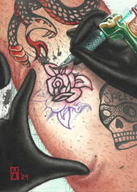 HANNAH ANDERSON: Tattooed rose