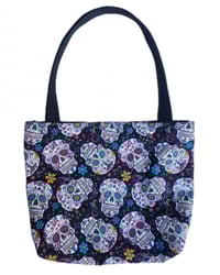 Image 1 of Day of the Dead Sugar Skull Tote Bag