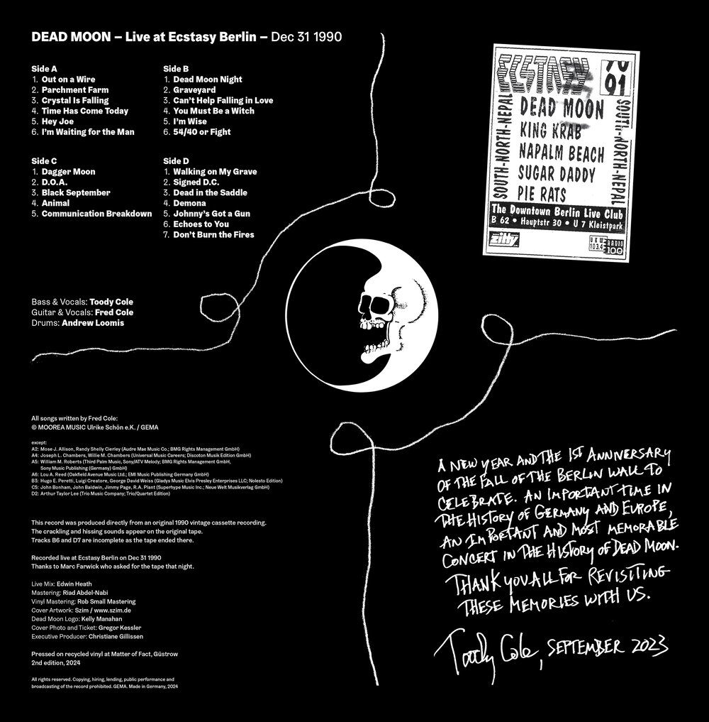 DEAD MOON – Live at Ecstasy Berlin (2LP) – few copies left!!! 