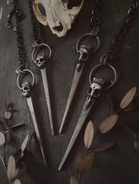 Image 4 of Bird or skull coffin nail necklace 