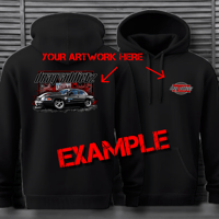 Custom Hoodie with your LeadSled Artwork, add-on (artwork purchased separately)