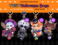 Image 1 of TWST Halloween Guys Heart Jewel Charms 