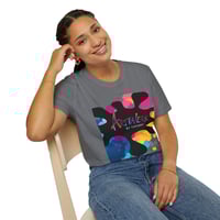Image 3 of AWBT Heather Gray Color-Splash Unisex T-Shirt