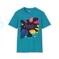 Image 2 of AWBT Tropical Blue Color-Splash Unisex T-Shirt