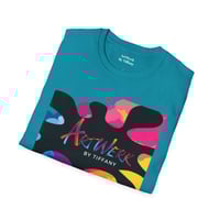 Image 4 of AWBT Tropical Blue Color-Splash Unisex T-Shirt