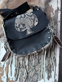 Image 3 of Snake Spade Fringe Bag