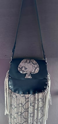 Image 2 of Snake Spade Fringe Bag