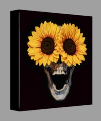 Image 2 of "Sunflowers" Canvas Giclee 12x12" Pre-Order- Ships in November