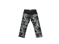 Image 2 of Levi's 505 angel heavy metal make art not war black denim jeans