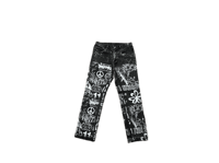 Image 2 of Wranglers logos angel heavy metal make art not war black denim jeans