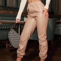 Image 1 of Leather Jogger Pants 