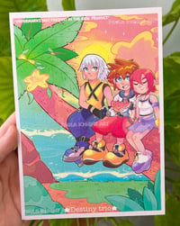 Destiny Trio Kingdom Hearts print A5 pearl paper