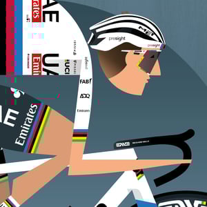 Tadej Pogačar - Rainbow kit, bike and wheels 2024