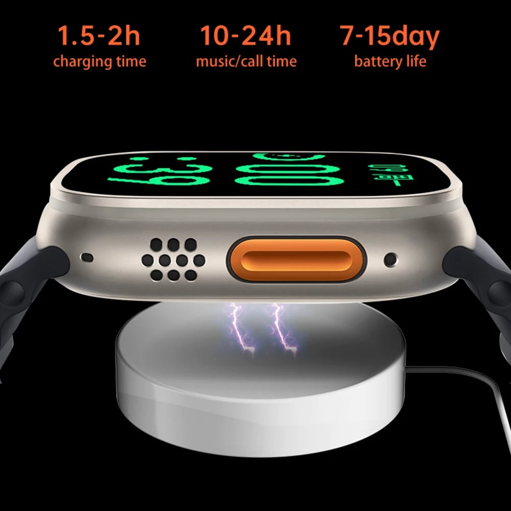 MSL 2024 Smart Watch 9 Ultra Pro MAX Gen 2 - 49mm AMOLED Screen, Wireless Charging