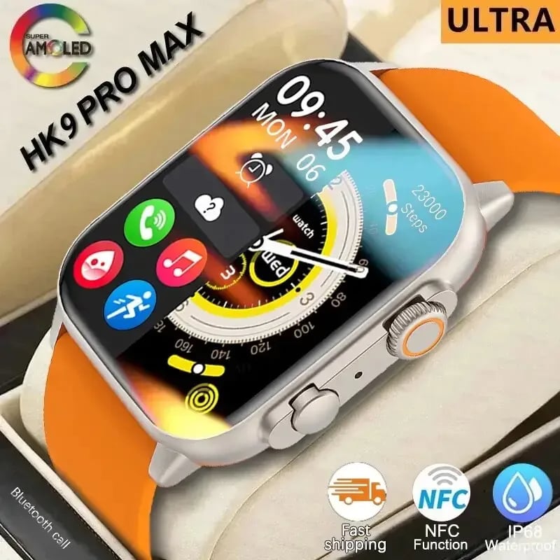 MSL 2024 Smart Watch 9 Ultra Pro MAX Gen 2 - 49mm AMOLED Screen, Wireless Charging
