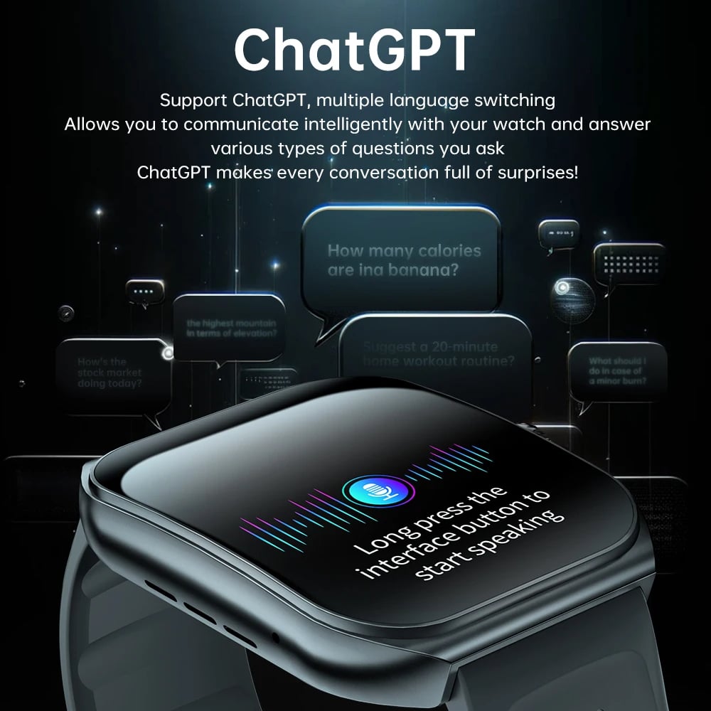 MSL Smartwatch 1.96'' AMOLED Display with Sport Modes & Health Tracking
