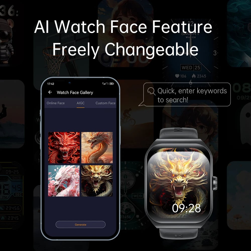 MSL Smartwatch 1.96'' AMOLED Display with Sport Modes & Health Tracking