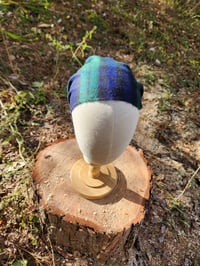 Image 2 of Cashmere Cover in Blue & Green Plaid 