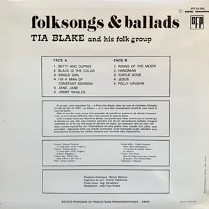 Tia Blake And Her Folk-Group – Folksongs & Ballads (SFP – SFP 52 009 - France - 1971)