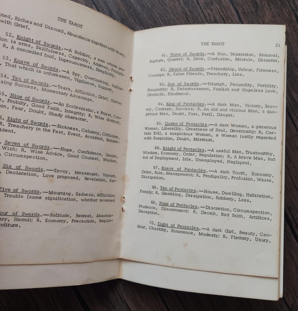 The Tarot: Its Occult Signification, Use in Fortune-Telling, and Method of Play, etc.. by S. L. MacG