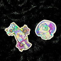 Image 5 of Pride Flag Stickers Skull and Lava Lamp