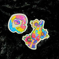 Image 7 of Pride Flag Stickers Skull and Lava Lamp