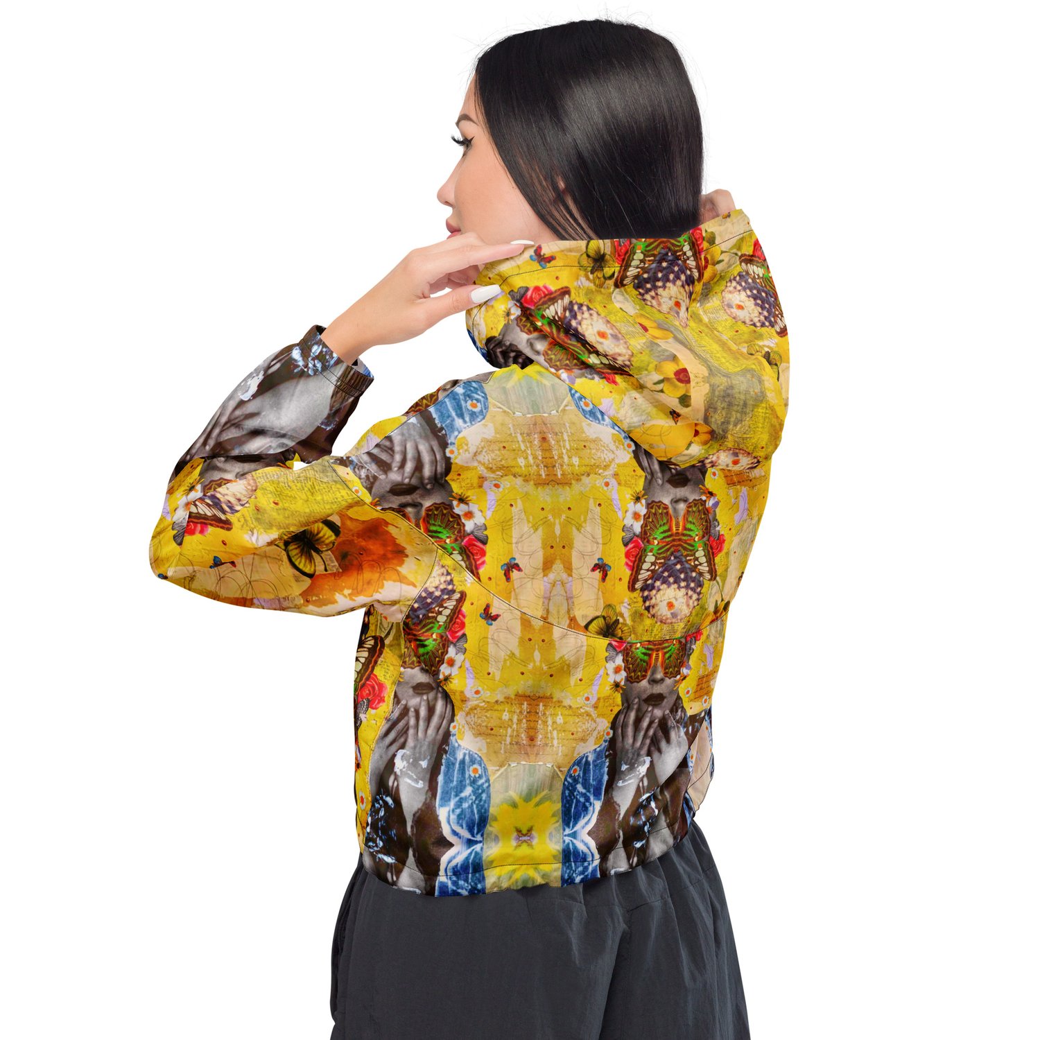 Image of Yearning to Fly Yet Needing to Stay Grounded - Women’s Cropped Windbreaker