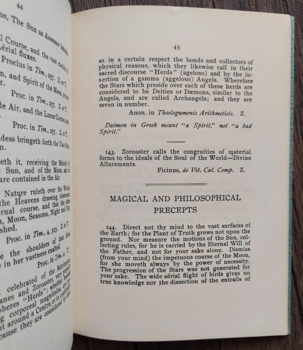 The Chaldean Oracles of Zoroaster, edited & revised by Sapere Aude