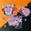 bloodthirsty baby hippo vinyl stickers