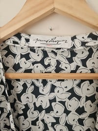 Image 3 of French 1930s monochrome floral print tulip dress