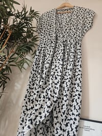 Image 4 of French 1930s monochrome floral print tulip dress