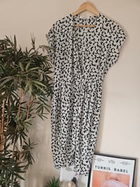 Image 5 of French 1930s monochrome floral print tulip dress