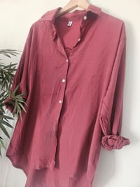 Image 2 of Vintage Burgundy Red Silk shirt 