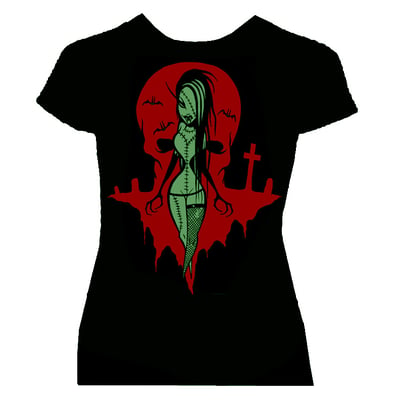 Image of preorder BLOODY BATTY BETTY  - womans fitted shirt -ships NOV 11