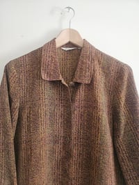 Image 1 of Vintage Brown Textured Bell sleeved shirt