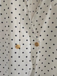 Image 2 of Vintage delicate Polka Dot Gold button tunic