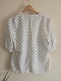 Image 4 of Vintage delicate Polka Dot Gold button tunic