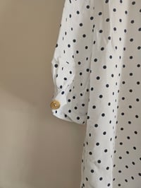 Image 5 of Vintage delicate Polka Dot Gold button tunic