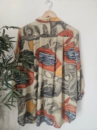 Image 4 of Vintage 1980s Oversized Abtract Gathered shirt 