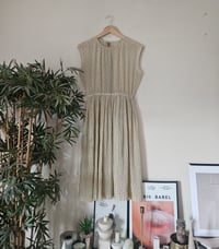 Image 4 of Vintage Pastel Yellow Polka dot Pleated dress